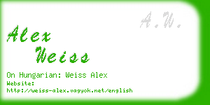 alex weiss business card